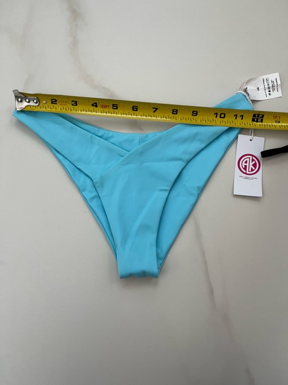 Light Blue V-Waist Bikini Bottom - Women Swim XS - Picture 5 of 6